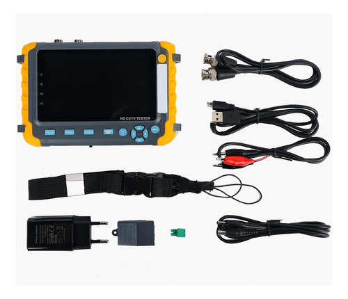 Okanen Monitor De Probador De Cctv, Iv8w Monitor Probador Cctv De 5 Pulgadas 8mp 8mp Tvi Ahd 4mp Cvi Cvbs Probador De Cámara De Seguridad Compatible Con Ptz Vga