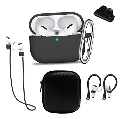Carcasa Funda Silicona AirPods Pro / + Kit Accesorios 6 En 1