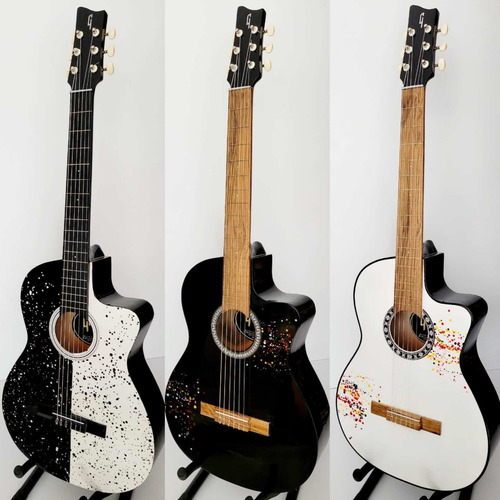 Imagen 7 de 9 de Guitarra Acústica En Cedro+ Forro+método+puá+envíosgratis