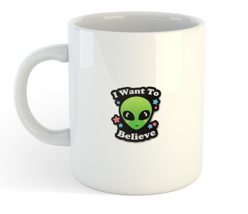 Taza De Plastico Alien Extraterrestre I Want To Believe