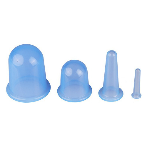 4 Ventosas De Silicona Para Masaje Corporal Y Facial