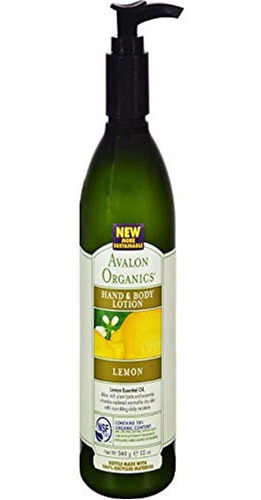 Avalon Organics Refrescante Loción De Mano Y Cuerpo De Limón