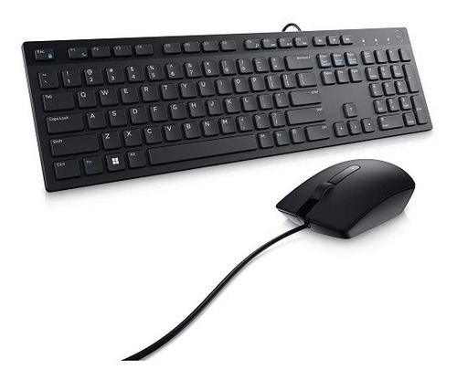 Kit Teclado Y Mouse Dell Km300c Alambrico 105 Teclas Español Color del mouse Negro Color del teclado Negro