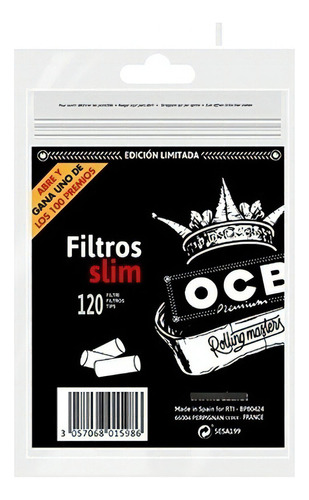 Ocb Filtro Premium Slim Display X120ud Csc Sabor Sin sabor