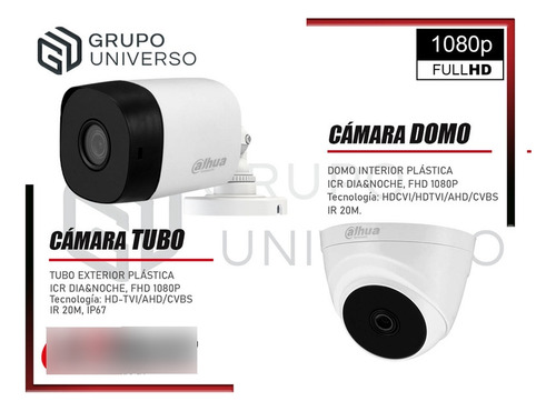 Cámaras Seguridad Kit 2 Dahua Full Hd 1tb 1 Cámara Con Audio