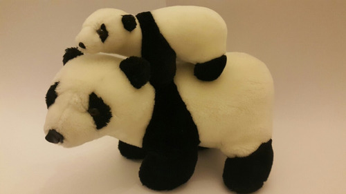 Oso Panda Grande Con Su Bebé Peluche Juguete Niños
