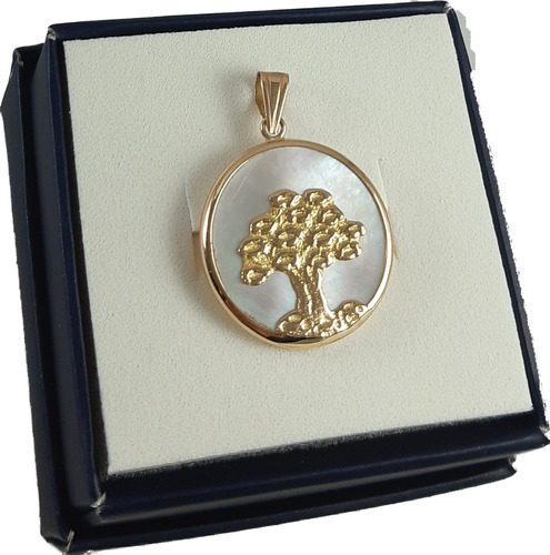 Medalla Arbol Oro 18k Y Cristal 17mm Garantia Jr