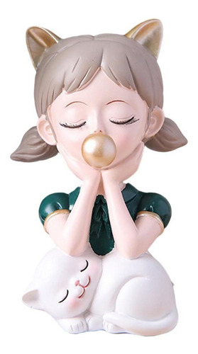 Chica Blow Bubble Art Estatua Escultura Modelo De Estatuilla