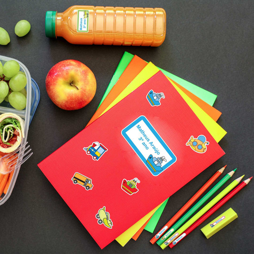 Imagem 4 de 4 de Etiquetas Personalizadas Escolares Carrinhos E Tag Mochila