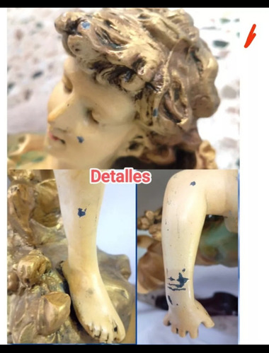 Figura Bronce Y Hierro Fundido Individual Con Detalles 12ks (Usado)