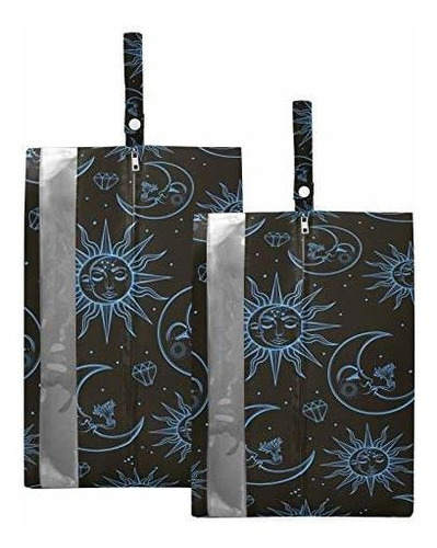 Bolsa Para Zapatos - Susiyo Boho Blue Sun Moon Star Shoe Bag