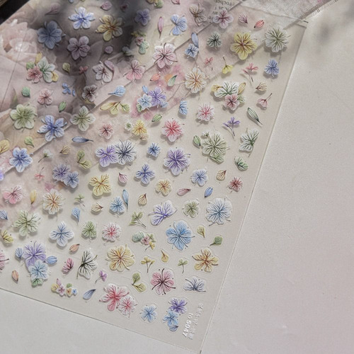 Adesivos De Arte De Unhas, Flores Silvestres De Primavera, D
