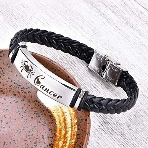 Starchenie Pulsera De Cuero De Cáncer Pulsera De Cuerda De M