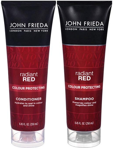 John Frieda Radiant Color Rojo Proteger, Duo Establece Champ