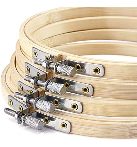 Imagen 2 de 7 de 10 Piezas 15cm Aros De Bordado Aro De Bambú Para Navideña