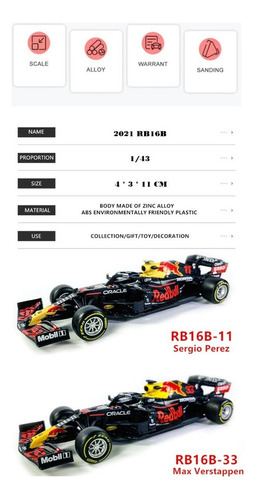 Ac Autos A Escala Formula 1:43 Burago Ferrari Red Bull