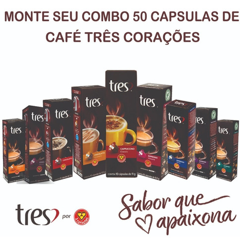 Monte Seu Combo 50 Cápsulas Café Tres Corações