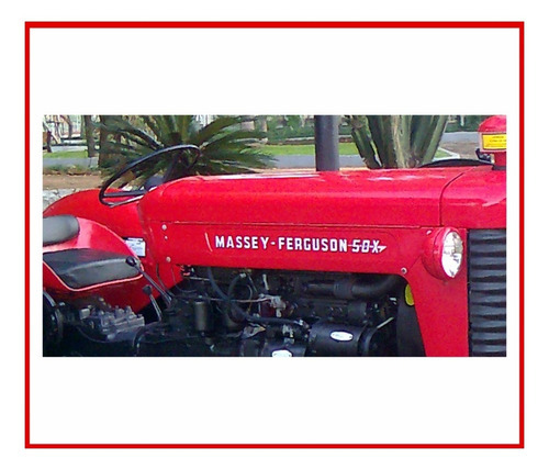 Kit Adesivo De Trator Massey Ferguson Mf 50 + Etiqueta Mk Cor Adesivo Massey Ferguson Mf 50