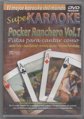 Super Karaoke Poker Ranchero Vol. 1. Dvd Original Nuevo Qqa.