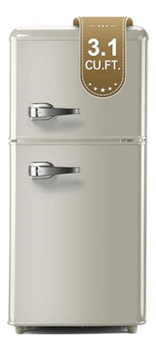 Mini Refrigerador Retro Con Congelador 2 Puertas, 3.1 Pies C
