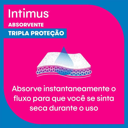 Kit 2 Absorvente Intimus Tripla Proteção C/abas-suave 32 Und