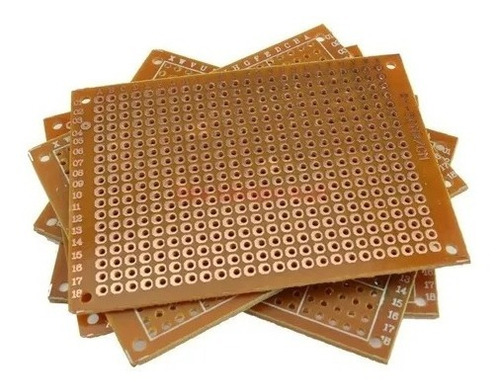 Imagen 2 de 2 de Set 5 Unid Placa Pcb Perforada 5x7cm Arduino Pic Electrónica
