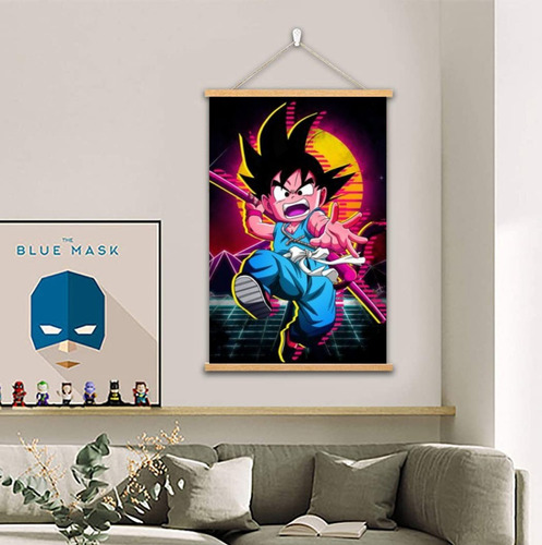 Cuadro Pergamino Arte Pop Goku Niño Dragon Ball  40x60cm