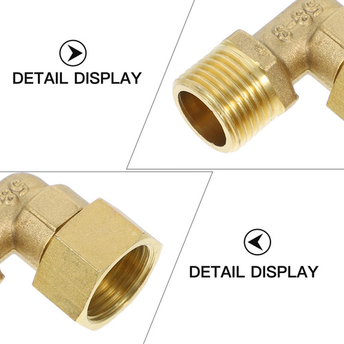 Codo De Accesorios De Plomería Con Conector De Latón, 2 Piez