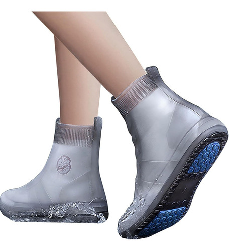 Botas Cubre Tenis Impermeables Zapato Lluvia Protector Color Marrón L