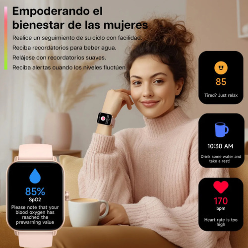 Reloj Inteligente Dama Mujer Ip68 Smartwatched Deportivo Fit