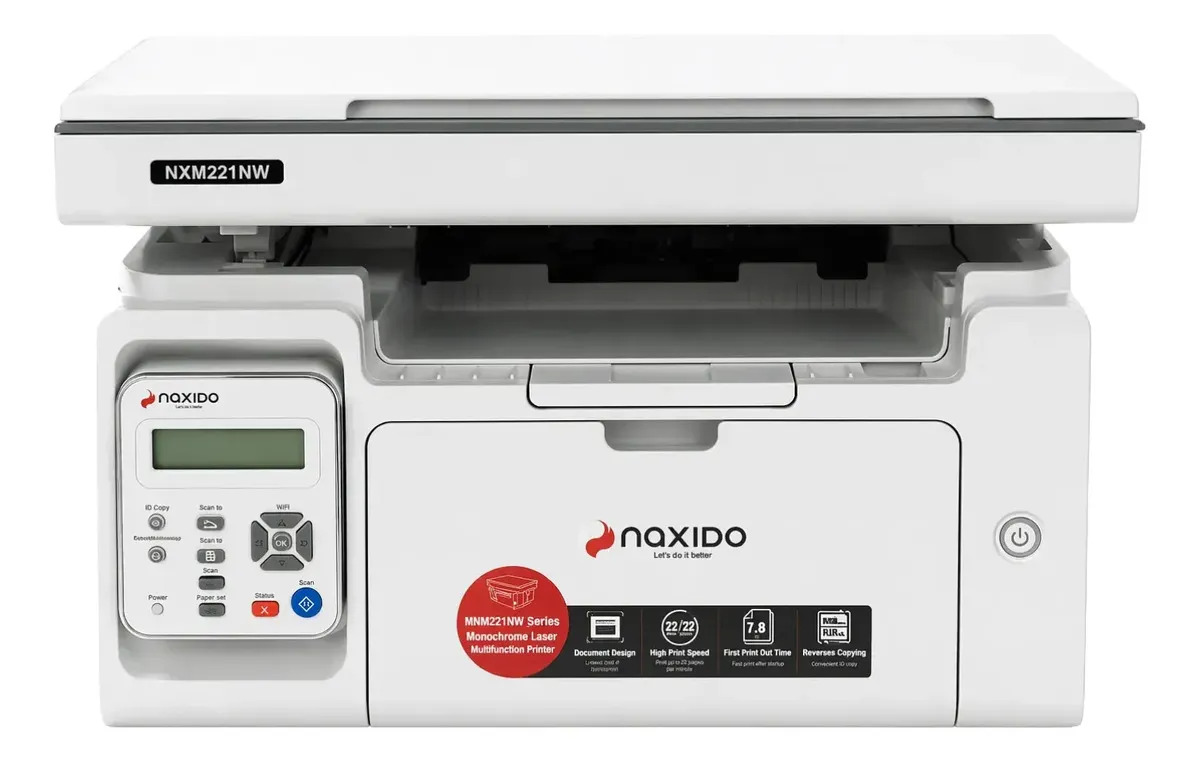 Impresora Laser Multifunción Wifi Monocromática Naxido Color Blanco