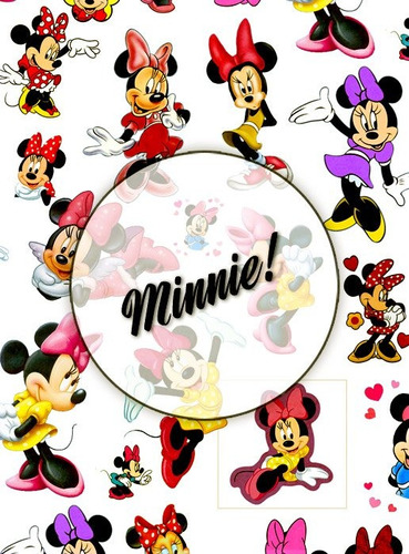 Minnie! Lámina Decoupage Autoadhesiva Ideal Fibrofacil Bebes