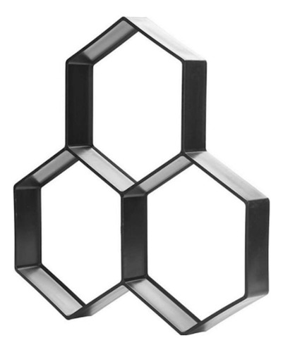 Pack 2 Moldes Para Piso Cemento ,adoquines Hex 36x36cm 