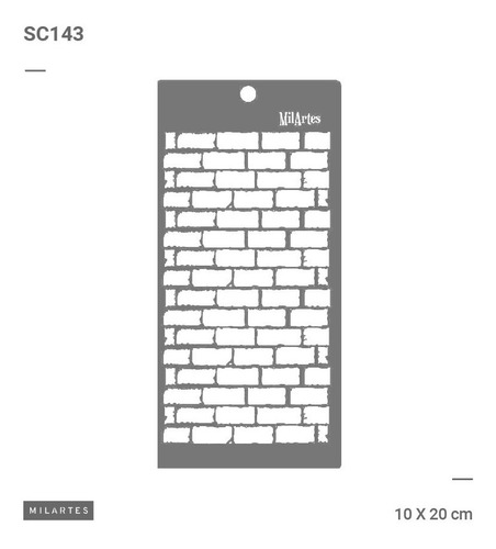 Imagen 1 de 1 de Mil Artes - Stencil Ladrillos - 10 X 20cm - Sc143