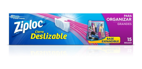 Ziploc Bolsas Para Organizar Grandes 3 Cajas X15 Unidades