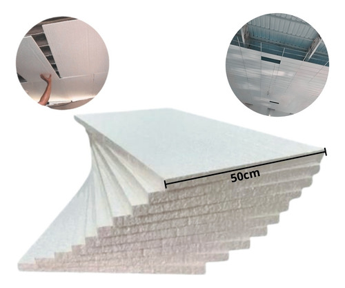 Isopor Eps Em Placas 100cm X 50cm X 10mm - 1 Unidade