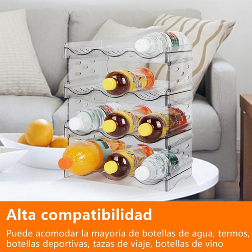 Organizador Botellas Agua Apilable 4 Niveles Para Encimera
