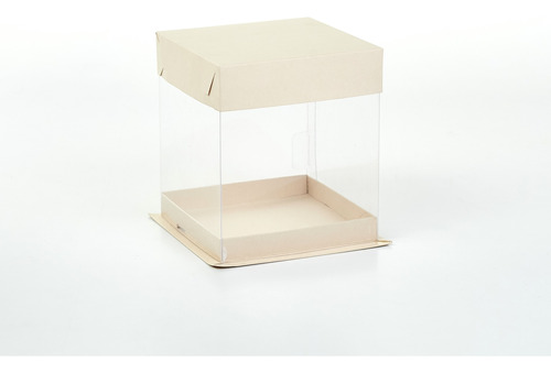 Caja B+t Pvc Cristal 13x13x15,5cm (x50u) Tortas Postres 006c