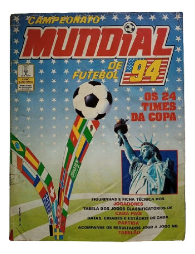 Album Figurinhas Campeonato Mundial Copa 94 Usa Completo 