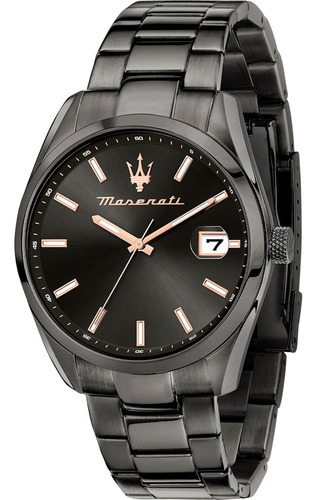 Reloj Maserati Attrazione R8853151015 Color de la correa Negro