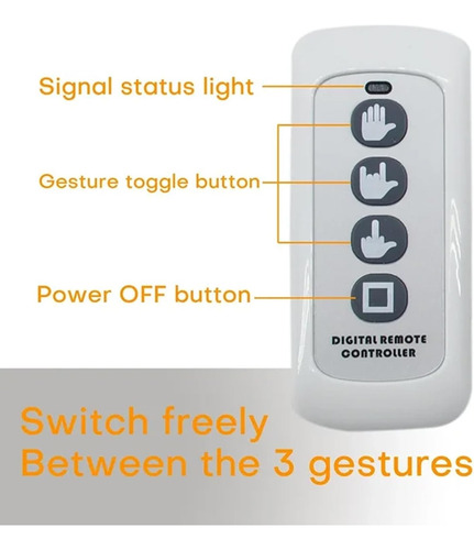 Divertido Dedo Medio Gesto De Luz Con Mando A Distancia, Led