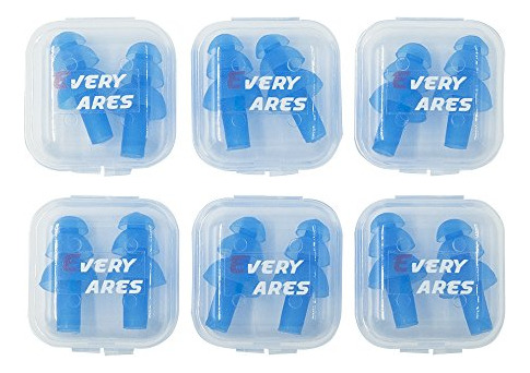 Tapones Para Natacin De Silicona, 6 Pares, Impermeables