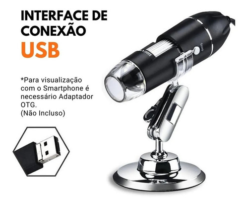 Microscópio Digital Usb Zoom Ultra Cam Full Hd Profissional