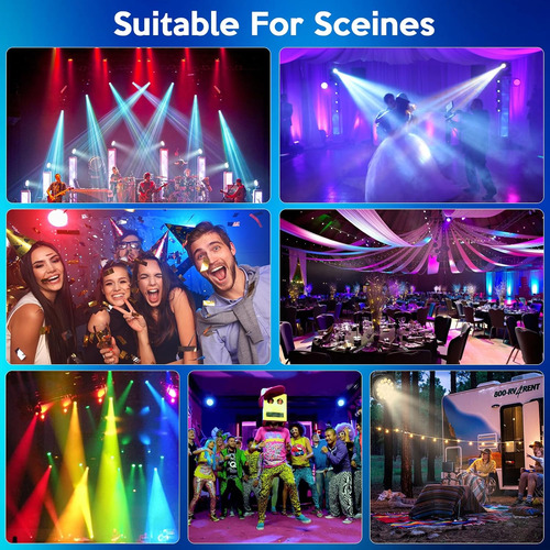 Luces De Escenario Led Par Can, 18 X 12 W, Rgbw, 4 En 1, Dj
