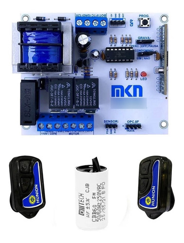 Placa Central Mkn Motor Gatter Peccinin 2 Controle Capacitor