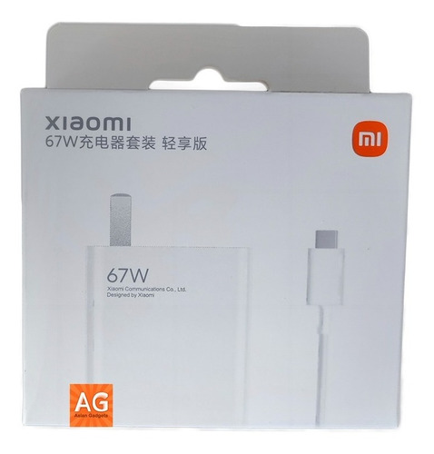 Imagen 1 de 5 de Cargador Original Xiaomi 67w Para Mi 11 Ultra + Cable Tipo-c