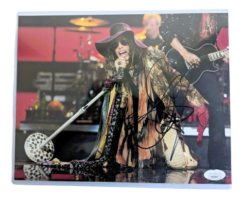 Steven Tyler Fotografía Autografiada Vocalista Aerosmith Jsa (Usado)