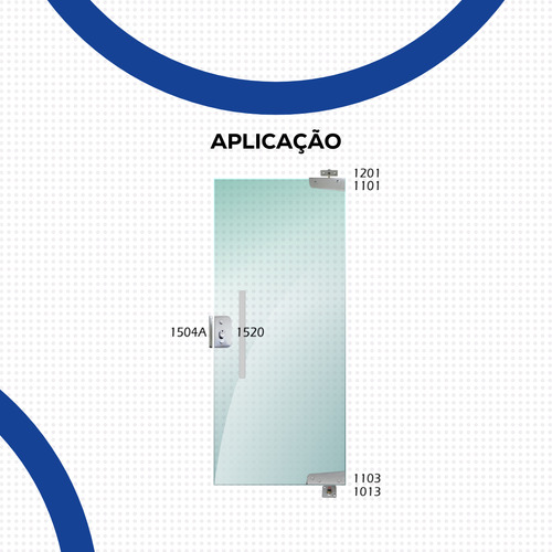 Kit Instalação Porta Pivotante Com Eixo Para Mola Hidráulica