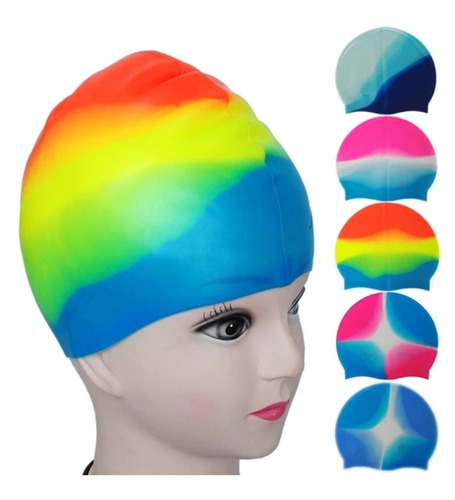 Gorras Para Natacion Adulto Combinada- Varios Colores