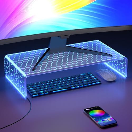 Soporte De Acrílico Para Monitor De Computadora, Soporte Par